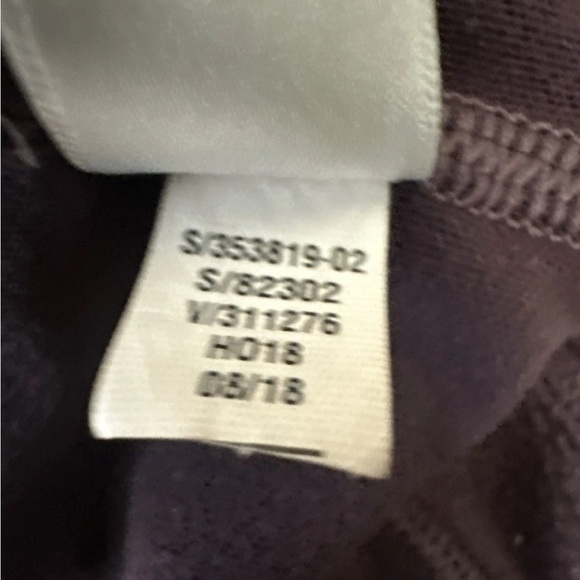 Athleta Yoga Pants Medium Purple Pull-On Leggings Workout Zipper Pocket Fleece - Picture 10 of 10